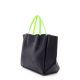 Женская кожаная сумка poolparty-limited-soho-black-green черная